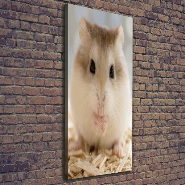 Verticaal schilderij op canvas Hamster