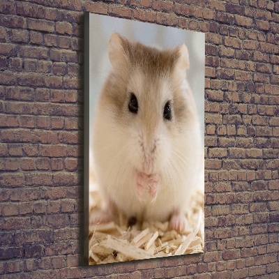 Verticaal schilderij op canvas Hamster