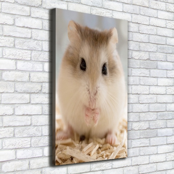 Verticaal schilderij op canvas Hamster