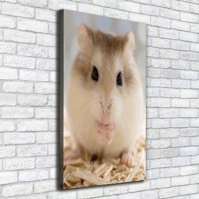 Verticaal schilderij op canvas Hamster