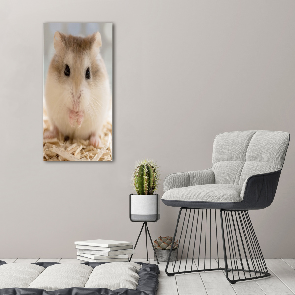 Verticaal schilderij op canvas Hamster