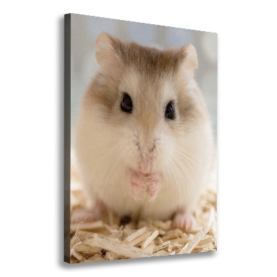 Verticaal schilderij op canvas Hamster