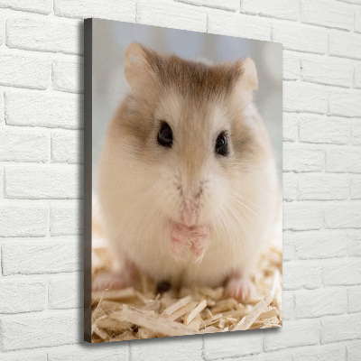 Verticaal schilderij op canvas Hamster