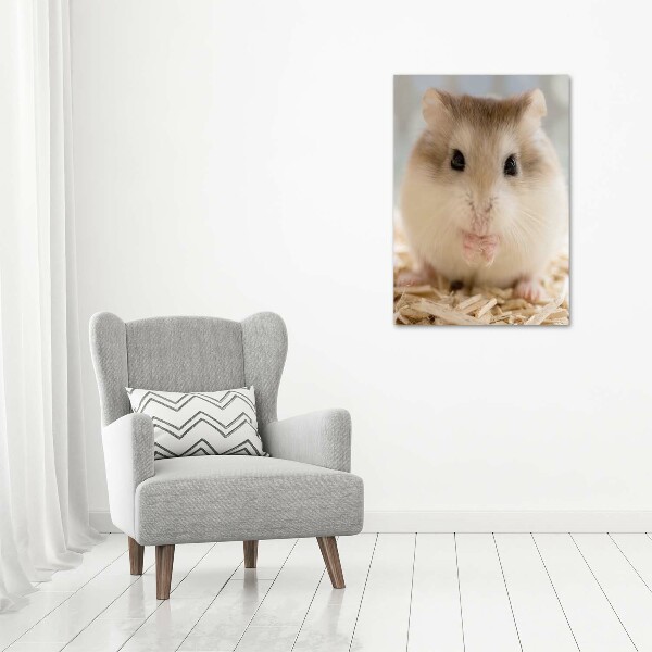 Verticaal schilderij op canvas Hamster