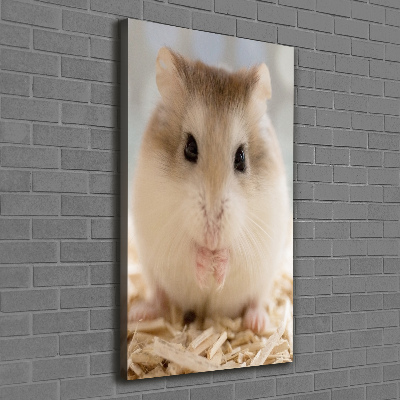 Verticaal schilderij op canvas Hamster