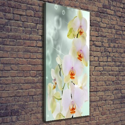 Verticaal canvasschilderij Orchidee