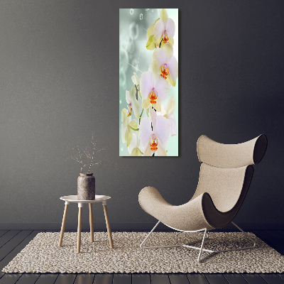 Verticaal canvasschilderij Orchidee