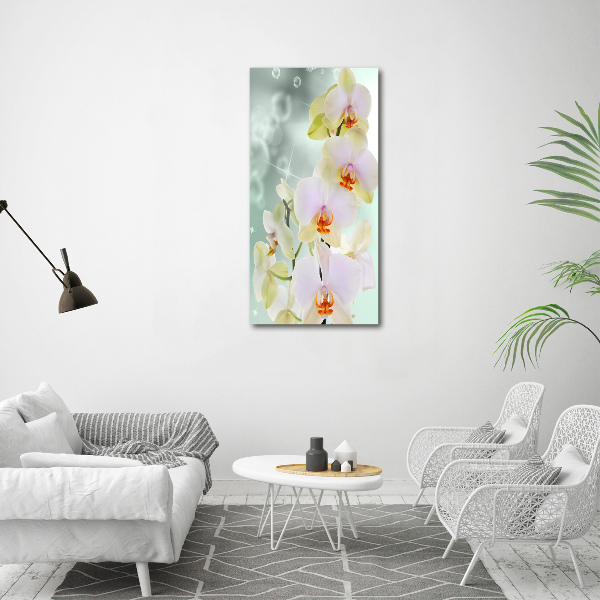 Verticaal canvasschilderij Orchidee