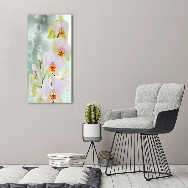 Verticaal canvasschilderij Orchidee