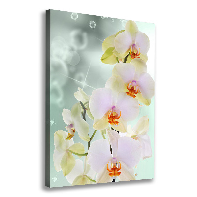 Verticaal canvasschilderij Orchidee