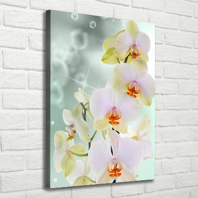 Verticaal canvasschilderij Orchidee
