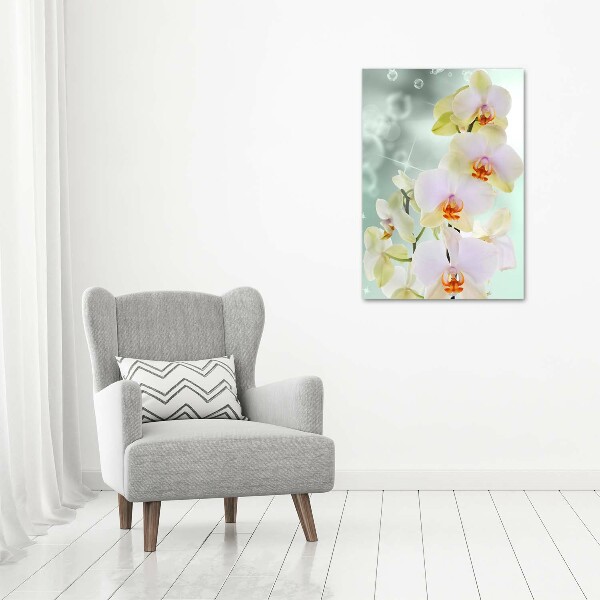 Verticaal canvasschilderij Orchidee