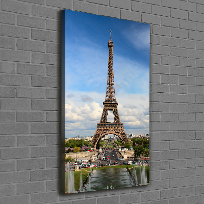 Verticale canvasfoto Eiffeltoren Parijs