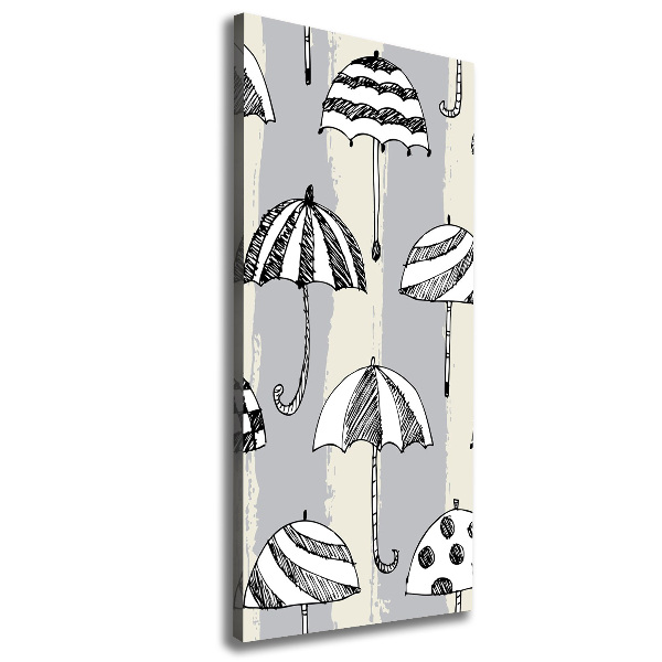 Verticaal canvasschilderij Paraplu's