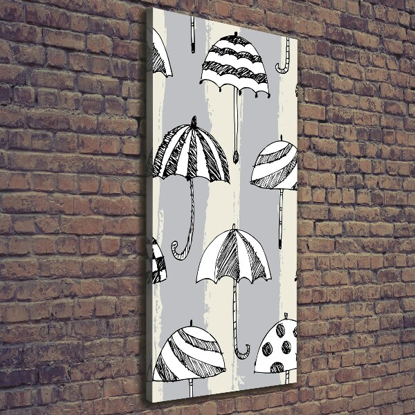 Verticaal canvasschilderij Paraplu's