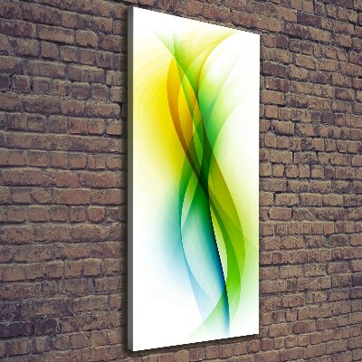 Verticaal schilderij op canvas Abstracte golven