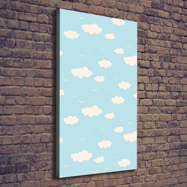 Verticaal schilderij op canvas Wolken