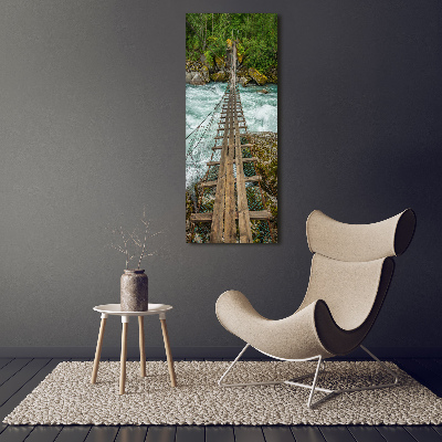 Verticale foto op canvas Hangbrug