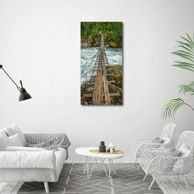 Verticale foto op canvas Hangbrug
