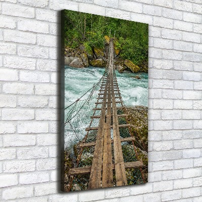 Verticale foto op canvas Hangbrug