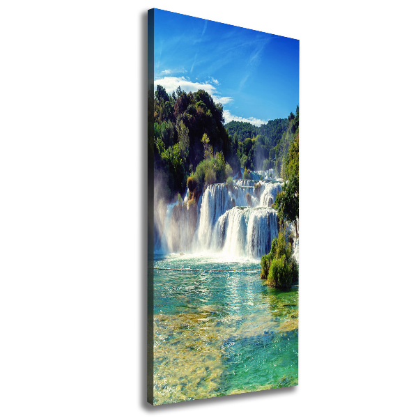Verticaal schilderij op canvas Krka-waterval