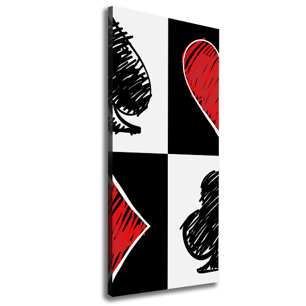 Verticale canvasfoto Kaartkleuren