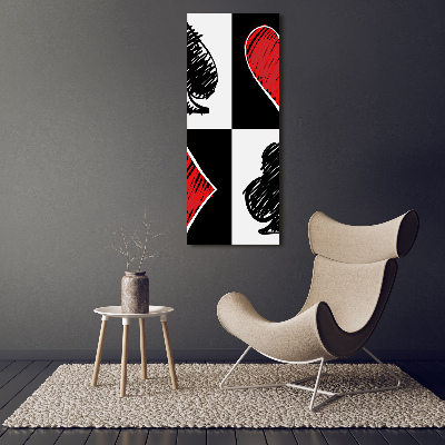 Verticale canvasfoto Kaartkleuren