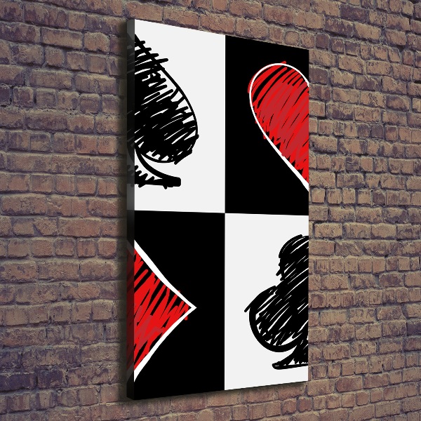 Verticale canvasfoto Kaartkleuren