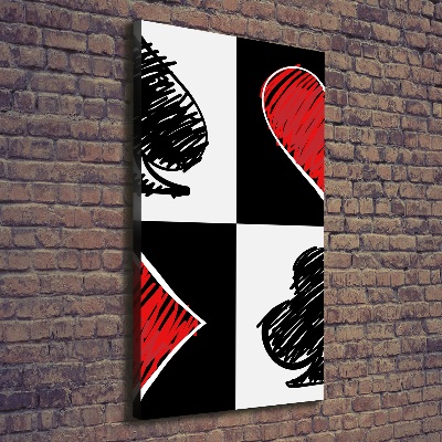 Verticale canvasfoto Kaartkleuren