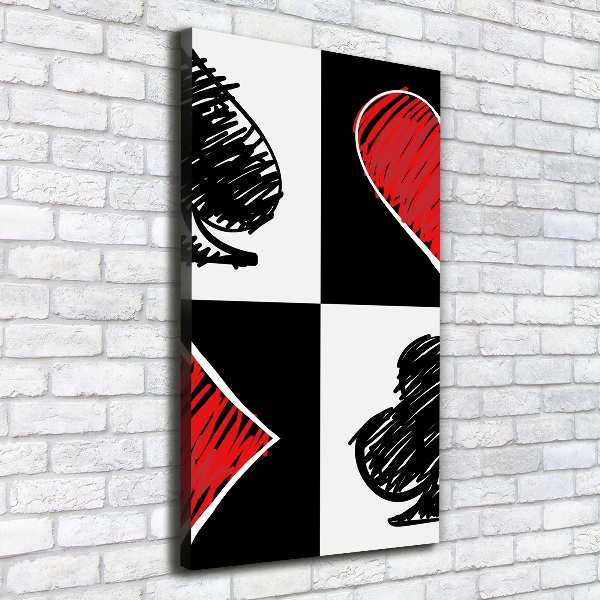 Verticale canvasfoto Kaartkleuren