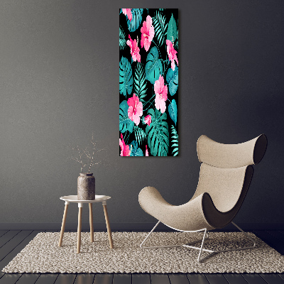 Verticale canvasfoto Hawaiiaanse bloemen