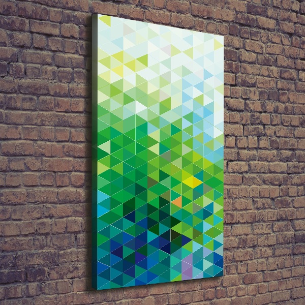 Verticale foto op canvas Abstracte driehoeken