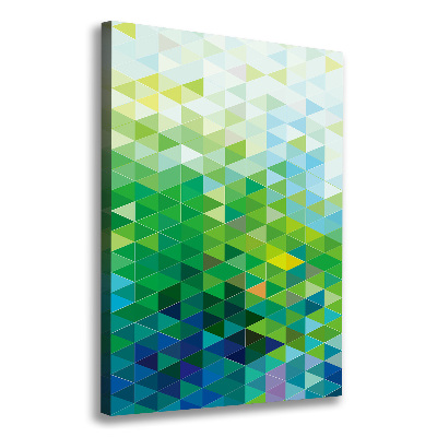 Verticale foto op canvas Abstracte driehoeken