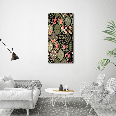 Foto obraz canvas pionowy Kwiecisty wzór