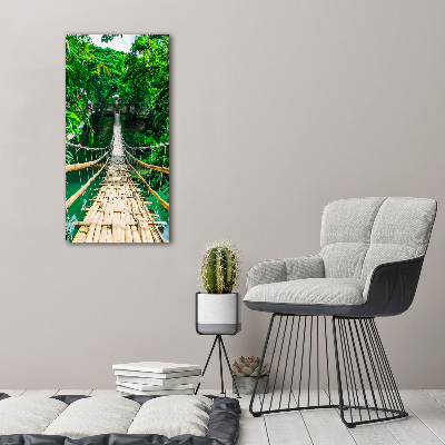 Verticaal canvasschilderij Hangbrug