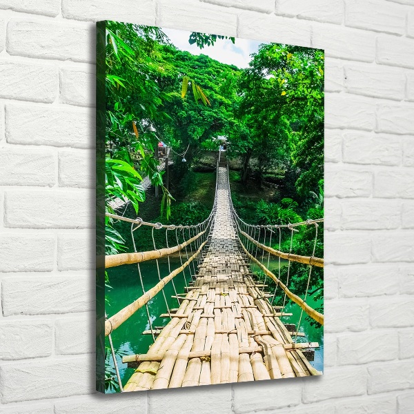 Verticaal canvasschilderij Hangbrug