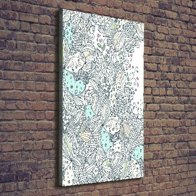 Verticale foto op canvas Bloemenpatroon