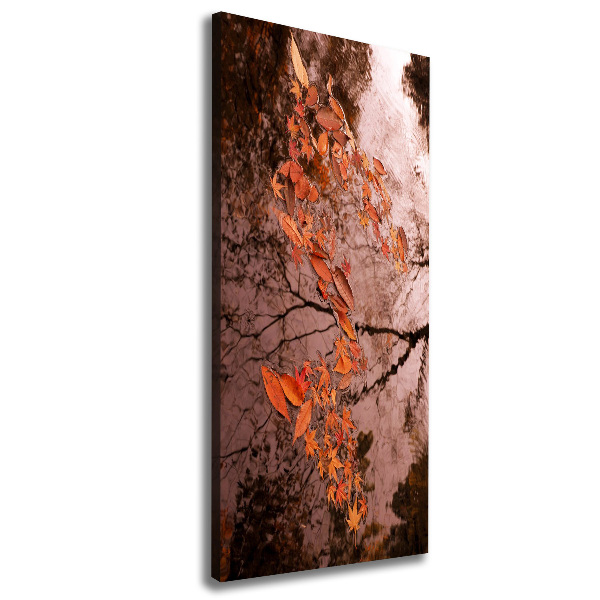 Verticaal canvasschilderij Herfstbladeren