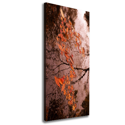 Verticaal canvasschilderij Herfstbladeren
