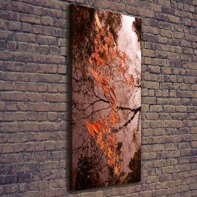 Verticaal canvasschilderij Herfstbladeren