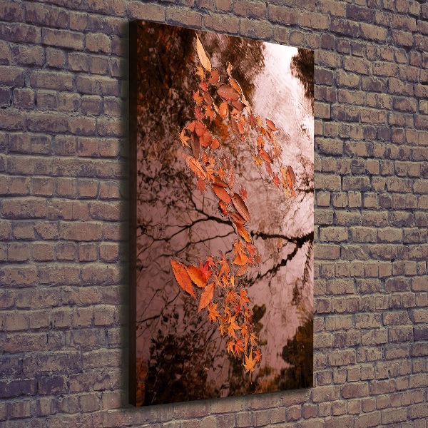 Verticaal canvasschilderij Herfstbladeren