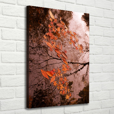Verticaal canvasschilderij Herfstbladeren