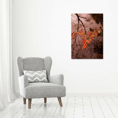 Verticaal canvasschilderij Herfstbladeren