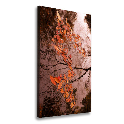 Verticaal canvasschilderij Herfstbladeren