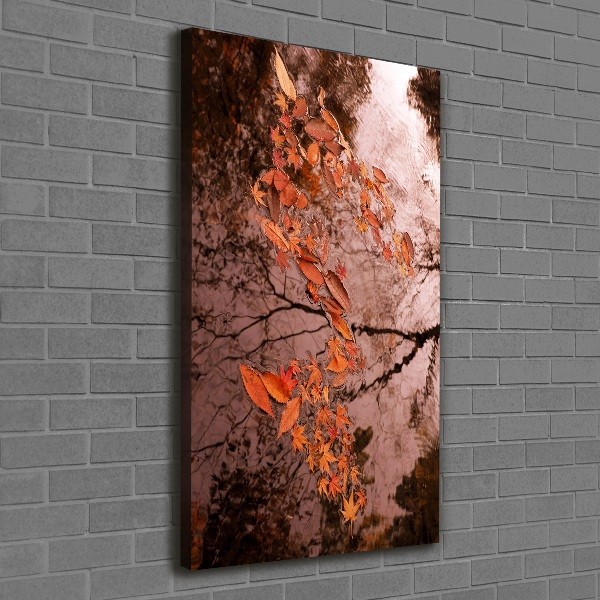 Verticaal canvasschilderij Herfstbladeren