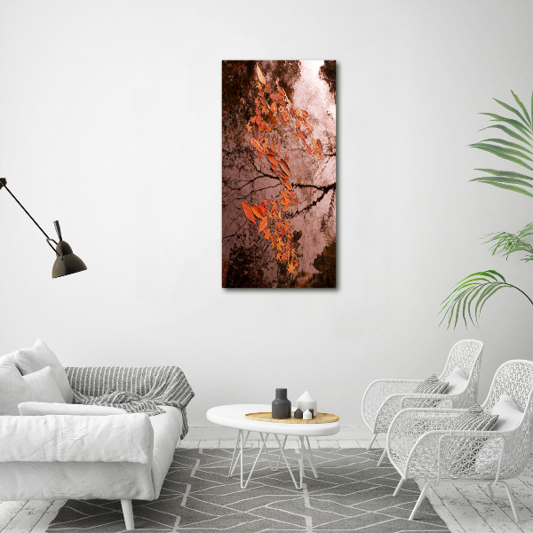 Verticaal canvasschilderij Herfstbladeren