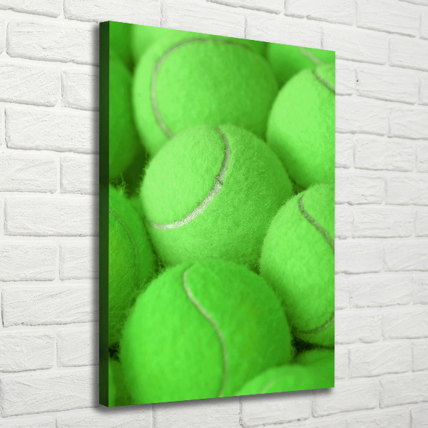 Verticaal schilderij op canvas Tennisballen
