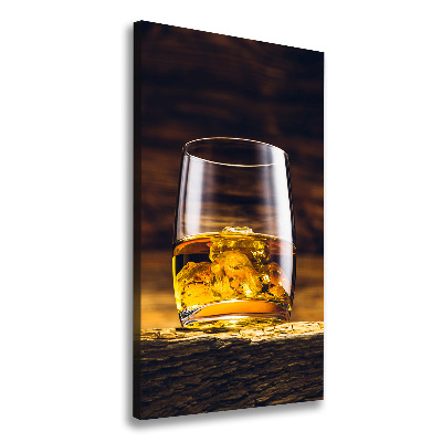 Verticale canvasfoto Bourbon in een glas