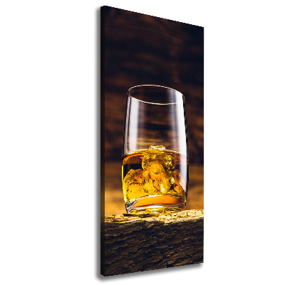 Verticale canvasfoto Bourbon in een glas