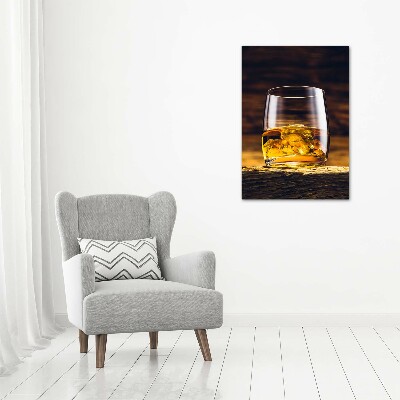 Verticale canvasfoto Bourbon in een glas